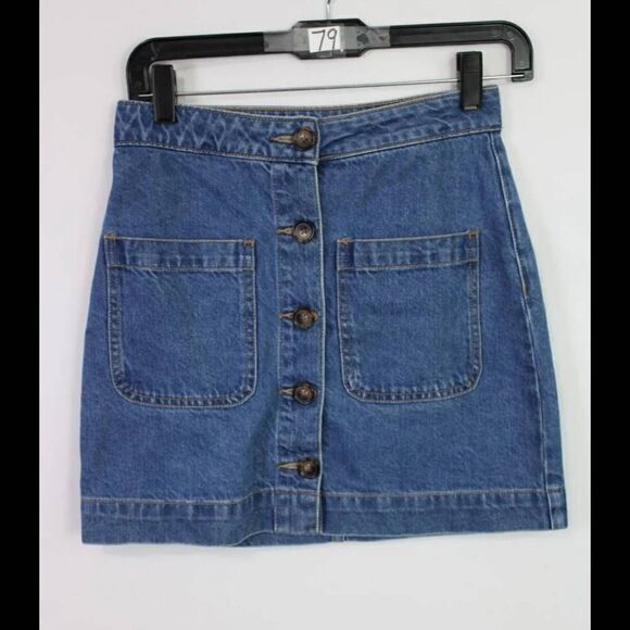 We the Free (Anthropologie) Women's Don't Get Me Wrong Denim Skirt Size 24. - Picture 2 of 11